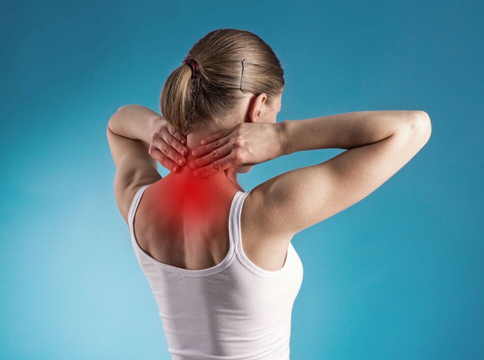dor no pescoço devido à osteocondrose
